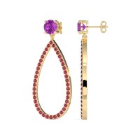 Pave Open Tear-Drop Earrings