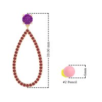 Pave Open Tear-Drop Earrings