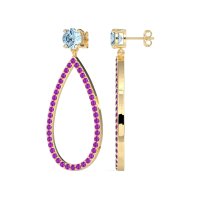 Pave Open Tear-Drop Earrings