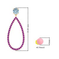 Pave Open Tear-Drop Earrings