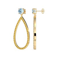 Pave Open Tear-Drop Earrings