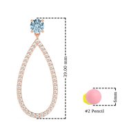 Pave Open Tear-Drop Earrings
