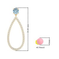 Pave Open Tear-Drop Earrings