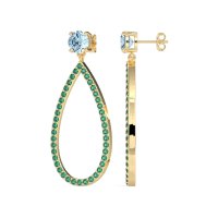 Pave Open Tear-Drop Earrings