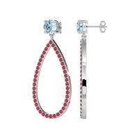Pave Open Tear-Drop Earrings