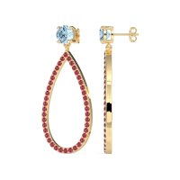 Pave Open Tear-Drop Earrings