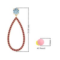 Pave Open Tear-Drop Earrings