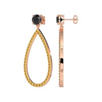 Pave Open Tear-Drop Earrings