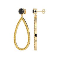 Pave Open Tear-Drop Earrings