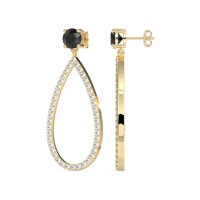 Pave Open Tear-Drop Earrings