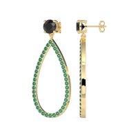 Pave Open Tear-Drop Earrings