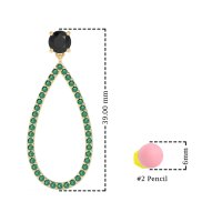 Pave Open Tear-Drop Earrings