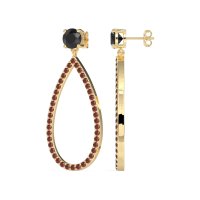 Pave Open Tear-Drop Earrings