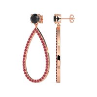 Pave Open Tear-Drop Earrings