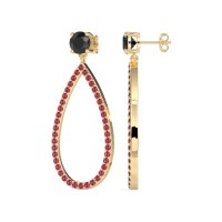 Pave Open Tear-Drop Earrings