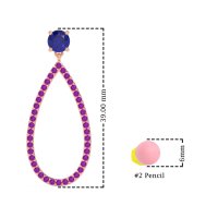 Pave Open Tear-Drop Earrings