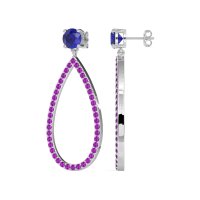 Pave Open Tear-Drop Earrings