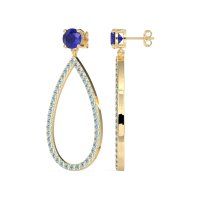 Pave Open Tear-Drop Earrings