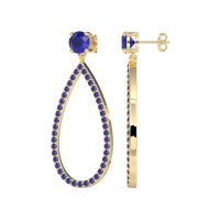 Pave Open Tear-Drop Earrings