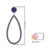 Pave Open Tear-Drop Earrings