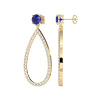 Pave Open Tear-Drop Earrings
