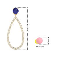 Pave Open Tear-Drop Earrings