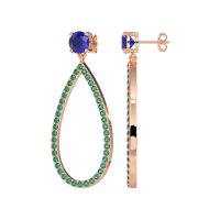 Pave Open Tear-Drop Earrings