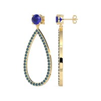 Pave Open Tear-Drop Earrings