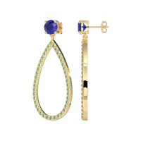 Pave Open Tear-Drop Earrings