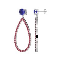 Pave Open Tear-Drop Earrings