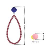Pave Open Tear-Drop Earrings