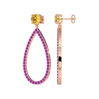 Pave Open Tear-Drop Earrings