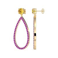 Pave Open Tear-Drop Earrings