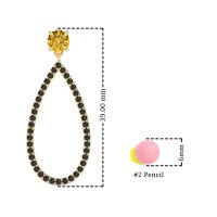 Pave Open Tear-Drop Earrings