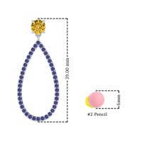 Pave Open Tear-Drop Earrings