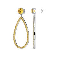 Pave Open Tear-Drop Earrings