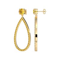 Pave Open Tear-Drop Earrings