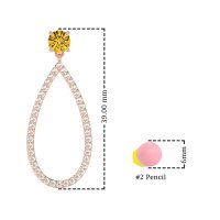 Pave Open Tear-Drop Earrings
