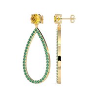 Pave Open Tear-Drop Earrings