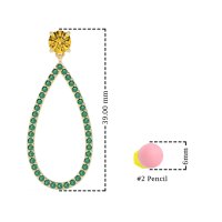 Pave Open Tear-Drop Earrings