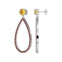 Pave Open Tear-Drop Earrings