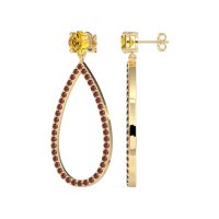 Pave Open Tear-Drop Earrings