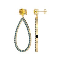 Pave Open Tear-Drop Earrings