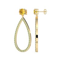 Pave Open Tear-Drop Earrings