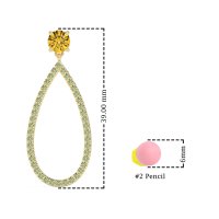 Pave Open Tear-Drop Earrings