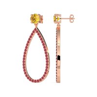 Pave Open Tear-Drop Earrings