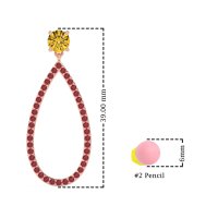 Pave Open Tear-Drop Earrings