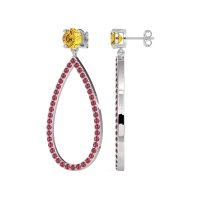 Pave Open Tear-Drop Earrings