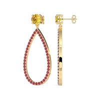 Pave Open Tear-Drop Earrings