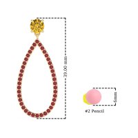 Pave Open Tear-Drop Earrings